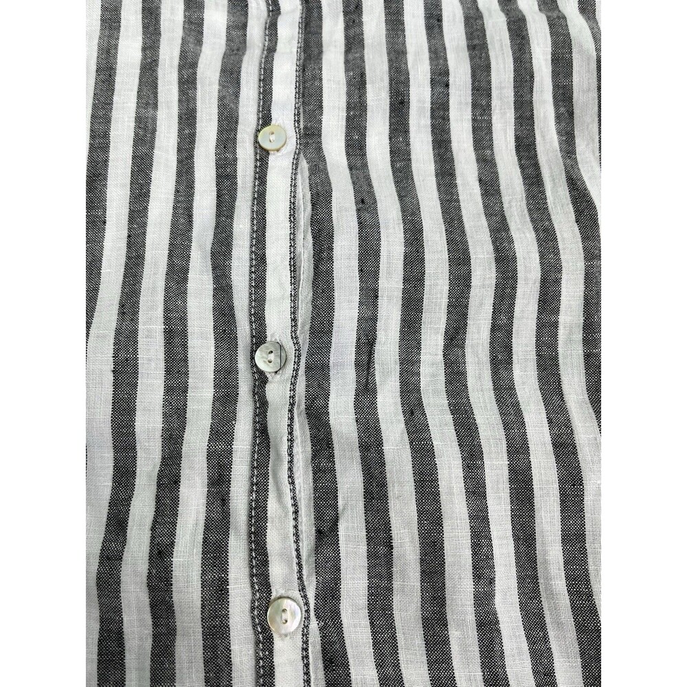 NWOT C&C California XL Stripe Linen Sleeveless Blouse Resort Beach Boho Relaxed - Picture 5 of 7
